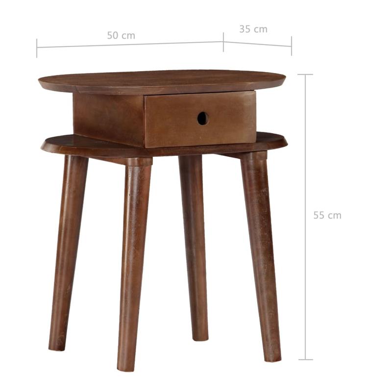 High-quality Nachtkastje 50x35x55cm Massief Acaciahout, Nightstand Storage, Bedside Table, Solid Wood Nightstand, Minimalist Design, Durable Nightstand, Compact Nightstand, Bedroom Essentials, Spacesaving Furniture