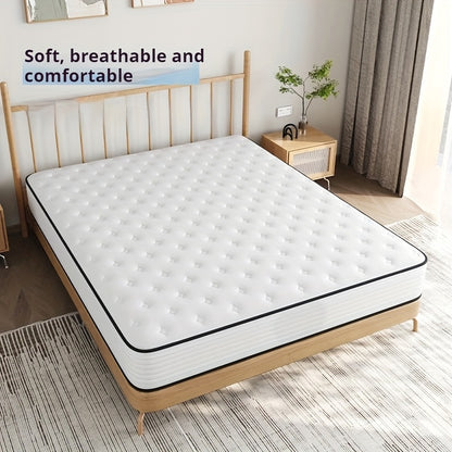 Pocketvering Matras – Latexmatras – Veer Matras – Binnenvering Matras – 160x200 cm – Medium Stevig – Memory Foam Toplaag