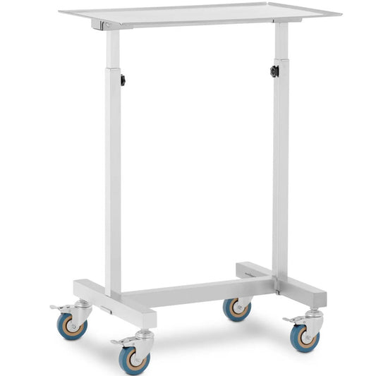 Gereedschapswagen – Werkplaatswagen – Montagewagen – Instrumententrolley – Rolwagen – Verstelbare Werkhoogte – Roestvrijstalen Werkblad 60x40 cm