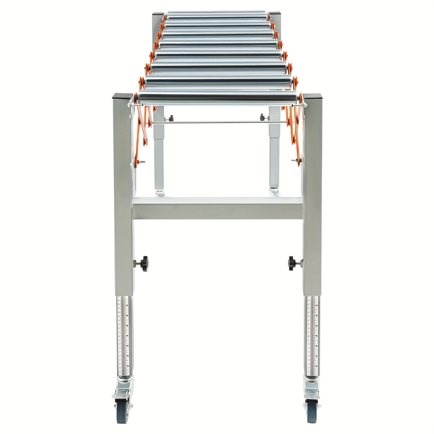 Verstelbare Transporttafel – Transporttafel Trolley – Werkbank – Transportwagen – Vouwbare Transporttafel – Robuuste IJzeren Constructie – Verstelbare Lengte 46-130 cm & Hoogte 50-80 cm – Met 4 Zwenkwielen Met Remmen