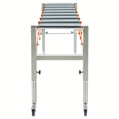 Verstelbare Transporttafel – Transporttafel Trolley – Werkbank – Transportwagen – Vouwbare Transporttafel – Robuuste IJzeren Constructie – Verstelbare Lengte 46-130 cm & Hoogte 50-80 cm – Met 4 Zwenkwielen Met Remmen