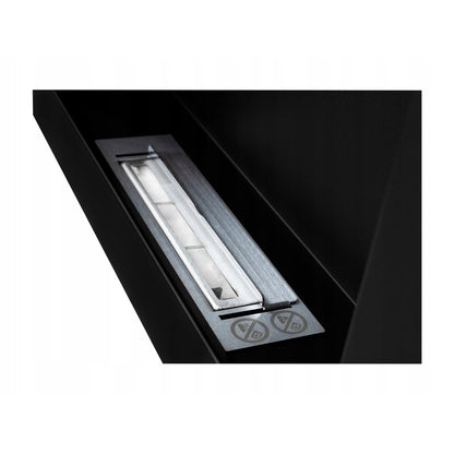 Hanging Biofireplace 65x40x12 cm Box Black Structural Matte