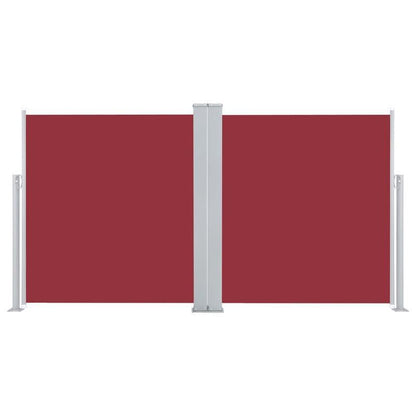 Extendable wind screen 160x600cm red removable temporary outdoor