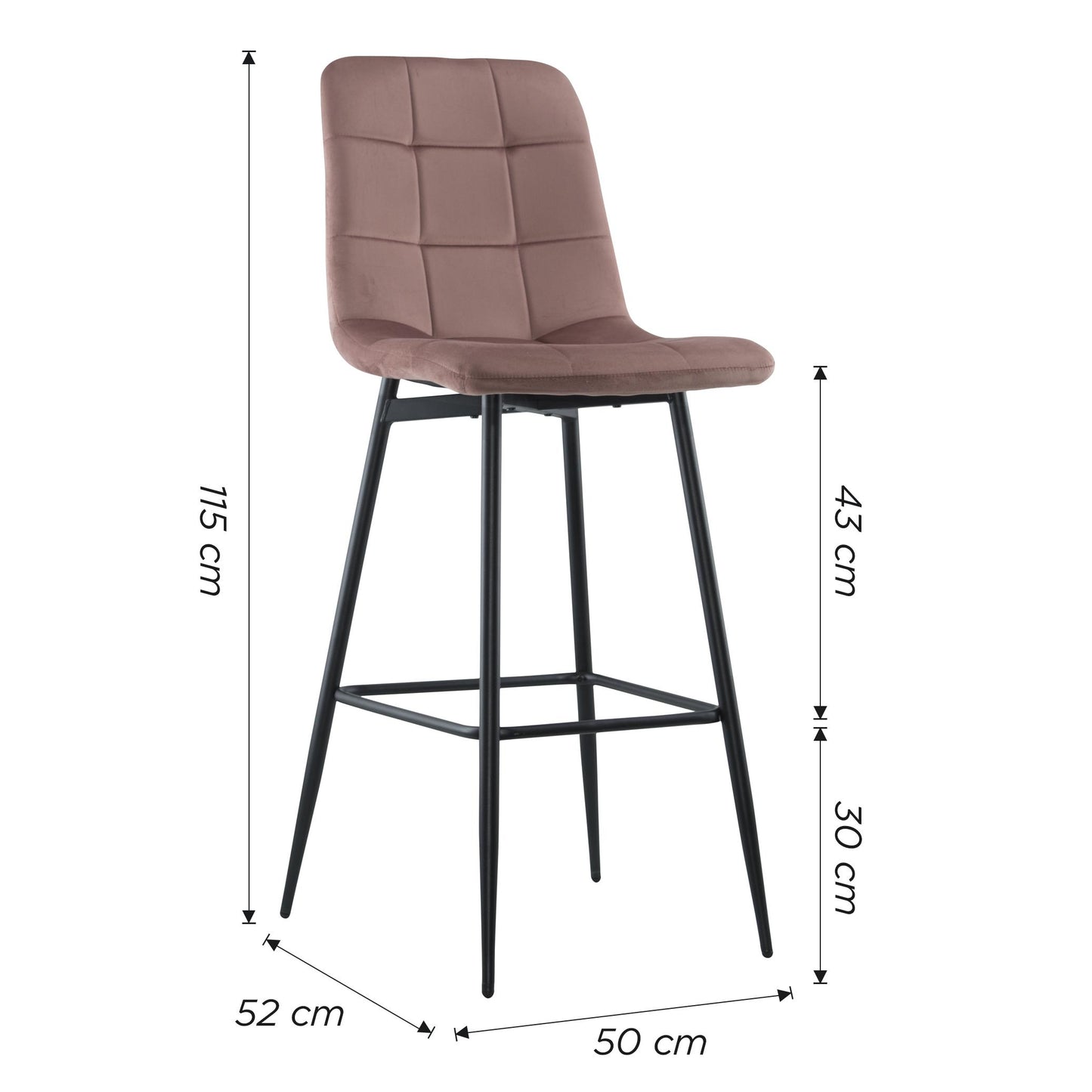Velours Fauteuils – Velvet Stoelen – Lounge Stoelen – Relaxfauteuils – Zithoeken – Set Van 2 Antique Pink – Zwart Houten Frame – Comfortabele Rugleuning Met Voetensteun
