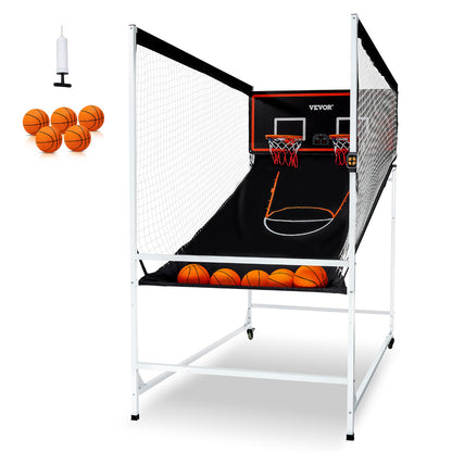 Basketbalspel – Basketbalgame – Indoor Basketbal – Arcade Spel – Dubbele Hoepel – 8-in-1 Spelmodi – Stevig Stalen Frame – Elektronisch Scorebord
