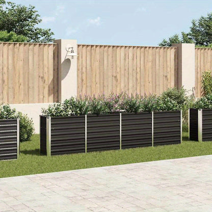 Extra Large Raised Garden Bed – Bloembak – Plantenbak – Tuinbak – Plantenbakje – Gecoate Gegalvaniseerde Stalen Constructie – Weerbestendig Anthraciet