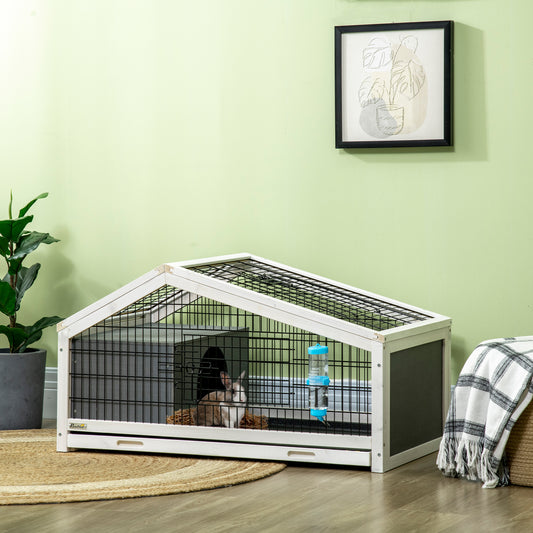 Konijnenkooi – Knaagdierkooi – Konijnenhok – Caviakooi – Binnenkooi – Ruim 90x53x50 cm – Duurzaam Vurenhout & Staal