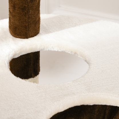 Krabpaal – Kattenboom – Kattenhuis – Kattentoren – Krabmeubel – Plush Bekleding – 65x50x153 cm Groot