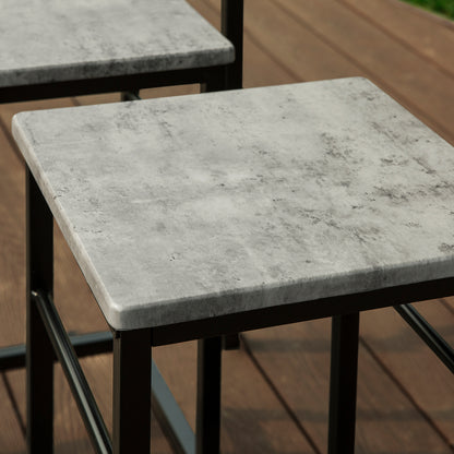 Barset – Barkrukken – Bistroset – Eettafel – Zitgroep – Compact & Stevig – MDF Tafelblad & Metalen Frame