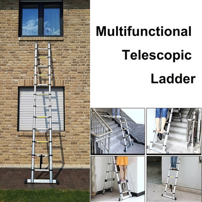 Telescoopladder – Uitschuifladder – Vouwladder – A-Frame Ladder – Trapladder – 5 Meter Hoogte – Roestvrij Staal