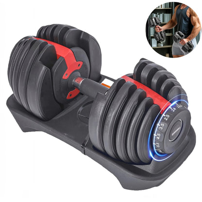 Adjustable Dumbbell 5in 1 (52.5lbs/24kg) | Anti-slip Dumbbell, Dumbbell Set for Women, Adjustable Dumbbell Set for Men, Fitness Workout, Strength Training, Antislip Grip, Compact Design, Durable Construction, Highquality Buil