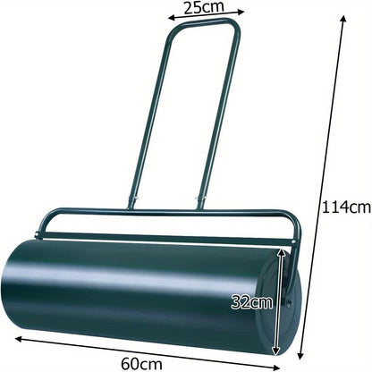 Gazonwals – Handwals – Graswals – Tuinwals – Rolwals – 48 Liter Vulbaar – U-vormige Steel – Gepoedercoat Staal – 32 cm Diameter