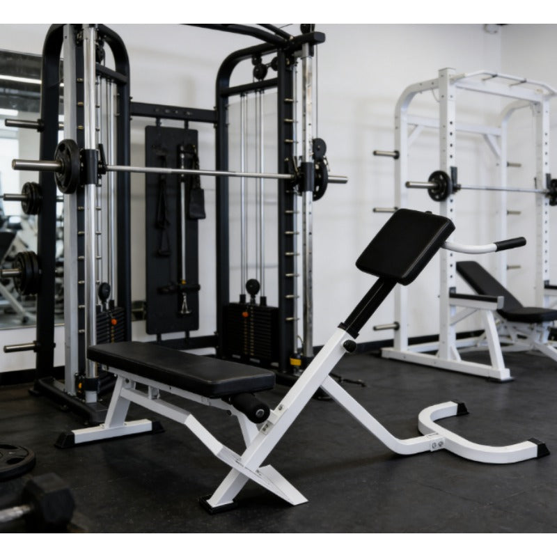 Adjustable Back Extension Bench Roman Chair Home Gym Equipment - 5-Level Strength Training System with Core Workout Bench, Space-Saving for Small Apartment, Easy Assembly, Durable Frame & PU (for Back Extensions,