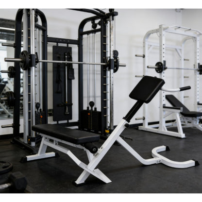 Adjustable Back Extension Bench Roman Chair Home Gym Equipment - 5-Level Strength Training System with Core Workout Bench, Space-Saving for Small Apartment, Easy Assembly, Durable Frame & PU (for Back Extensions,