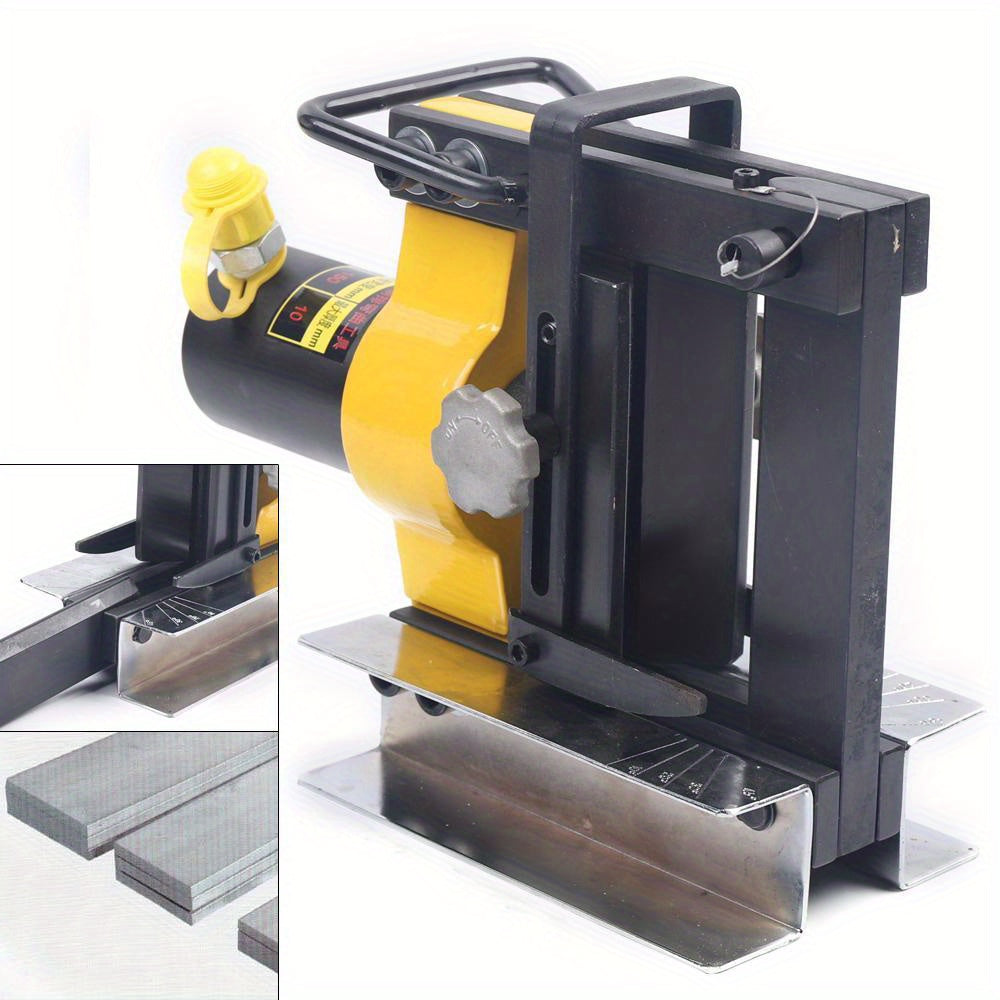Heavy-Duty Hydraulic Bending Machine with 3-Position Bending Dies (45°/90°/135°) - 2.54cm Max Bend Diameter, 8-Ton Capacity, Steel & Cast Iron Construction, Hydraulic Power System for Copper/Busbar/Aluminum/Steel Bending -