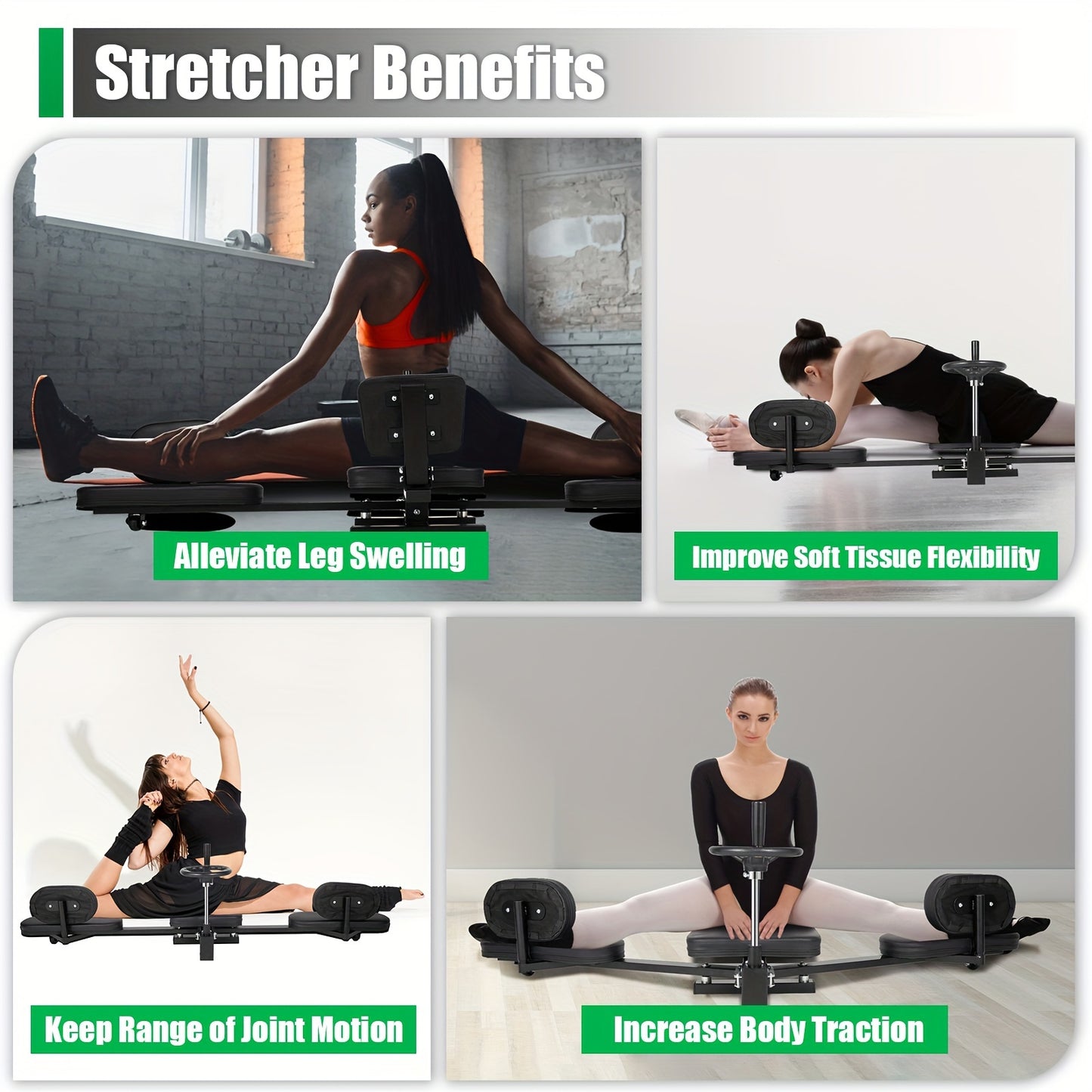 Split Stretcher – Spiertrainer – Flexibiliteitstrainer – Splitsmachine – Stretchapparaat – Maximaal 180° Spreidstand – Draaggewicht 300 kg
