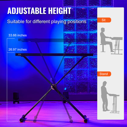 DJ tafel – DJ booth – DJ stand – Muziektafel – Mixer tafel – Verstelbare hoogte – Stabiel legeringsstaal frame