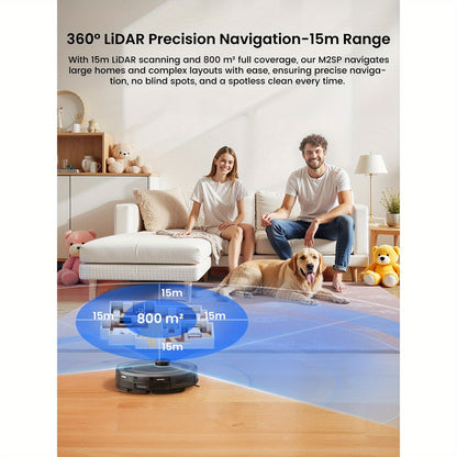Robotstofzuiger – Robot Cleaner – Robot Veegmachine – Robot Dweilmachine – Slimme Stofzuiger – Zwart – 5200 mAh Batterij – 3D Obstakelvermijding