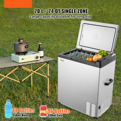 Draagbare Koelkast – Mobiele Koelbox – Vrieskoffer – Camper Koeler – 70L Inhoud – Koelt Tot -20°C – Bluetooth Bedienbaar