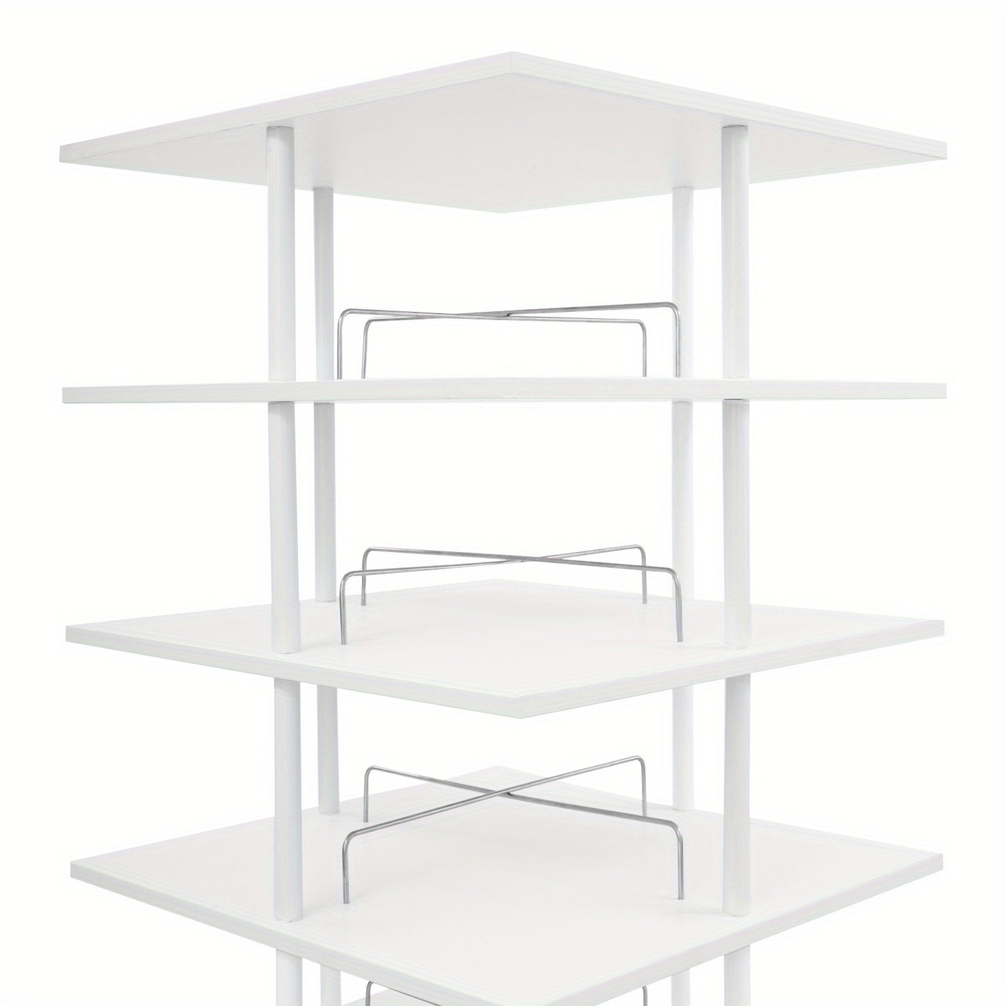 Schoenenkast – Schoenenrek – Schoenenopberger – Schoenenbank – Schoenenhanger – 6 Lagen – Wit Kunststof en Metaal – Tot 24 Paar Schoenen