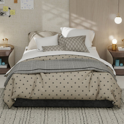 Bedframe – Bedombouw – Slaapkamerbed – Opbergbed – Gasliftbed – Grijs Fluweel – 140x200 cm – Met Gaslift Opbergruimte – Stevig Metalen Frame