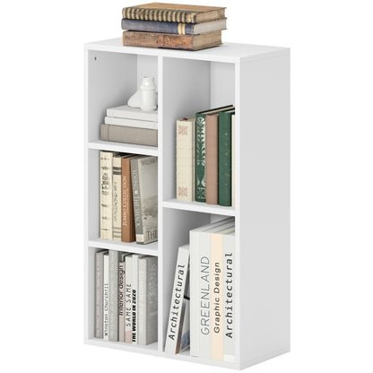 Boekenkast – Opbergkast – Rek – Stelling – Dressoir – Wit – Multifunctioneel & Ruimtebesparend – Stevig Spaanplaat Met Valbeveiliging