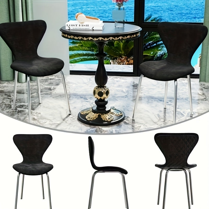 2-Pack Luxe Velvet Dining Chairs - Silvery Chrome Legs & Ergonomic High Back | Multi-Scene Use for Restaurants, Offices & Modern Homes [Commercial Grade & EU Style], Restaurant Seating, Luxury Seating, Contemporary Furniture,