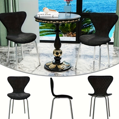 2-Pack Luxe Velvet Dining Chairs - Silvery Chrome Legs & Ergonomic High Back | Multi-Scene Use for Restaurants, Offices & Modern Homes [Commercial Grade & EU Style], Restaurant Seating, Luxury Seating, Contemporary Furniture,