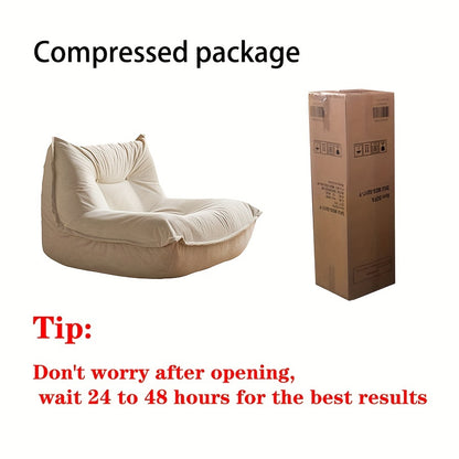 Hoekbank – Hoeksalon – U-Bank – Loungesofa – Moderne Ergonomische Memory Foam Bank – Witte Polyester Bekleding – Gebogen Rugleuning – Comfortabel Zitcomfort