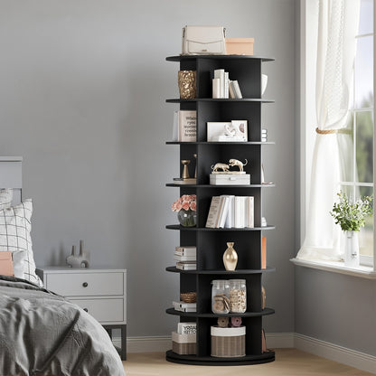 Schoenenrek – Schoenenkast – Schoenenopberger – Schoenenkastje – Schoenenorganizer – Draaibaar 360° – 7 Laags – Ruimtebesparend – Hout – Vrijstaand – Modern Wit – Geen Montage – Geschikt voor 7+ Paar