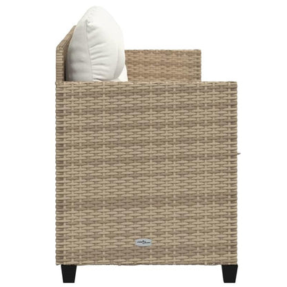 Ligstoel – Ligbed – Tuinstoel – Zonnebed – Poly Rattan Ligstoel Beige – Ergonomisch Design – Carbonstaal Frame