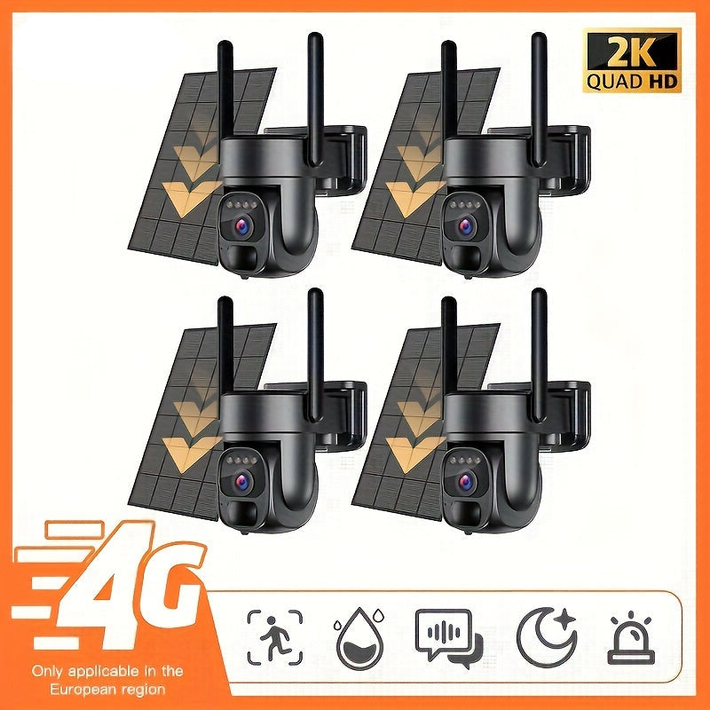 4G Beveiligingscamera – Draadloze Cameraset – 3G Camera – Outdoor Beveiliging – Solar Camera – 2K HD Resolutie – Nachtzicht en Bewegingsdetectie