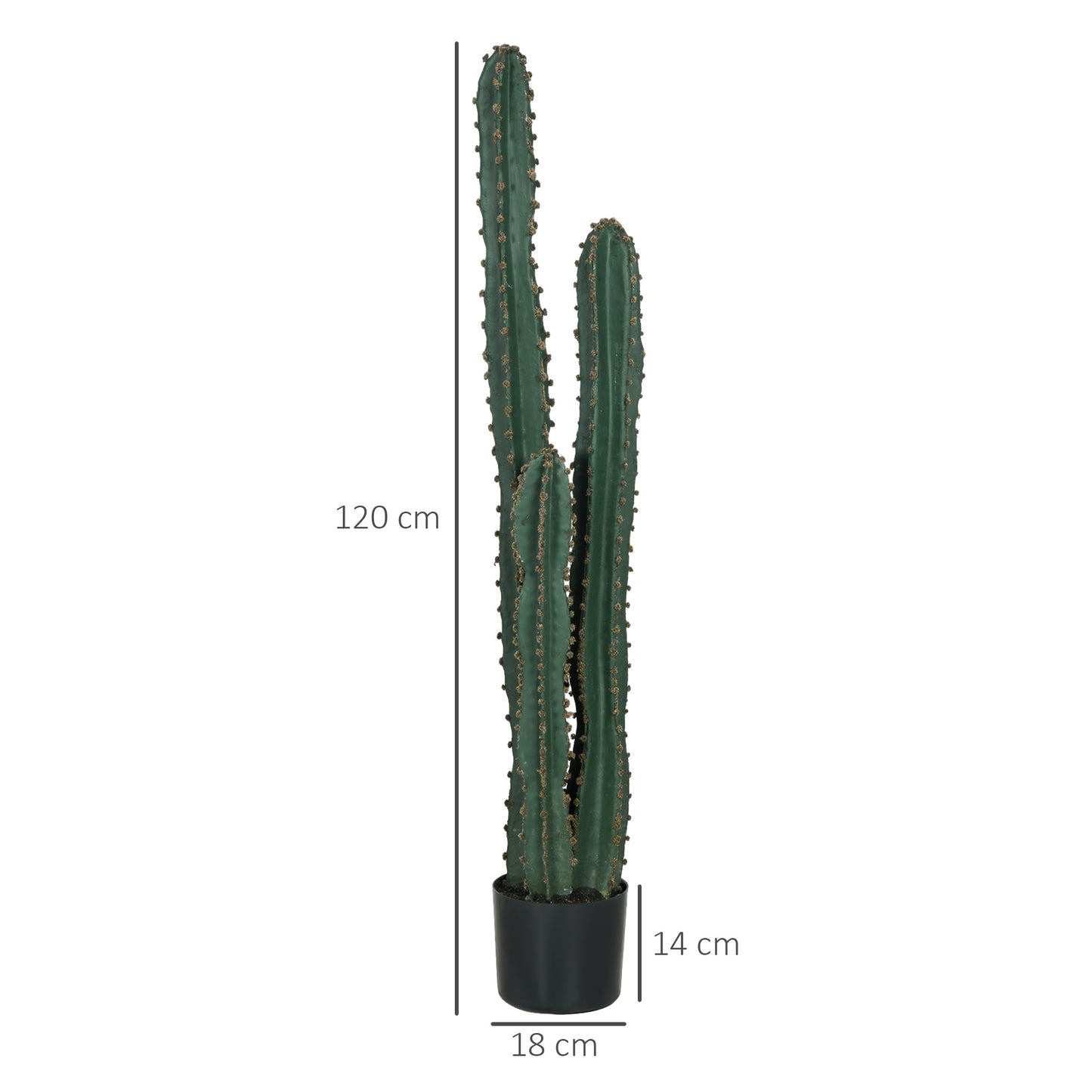 Kunststof Cactus – Nepplant – Sierplant – Kamerplant – Groene Plant – Groot Formaat 120 cm – Realistisch Uitziend