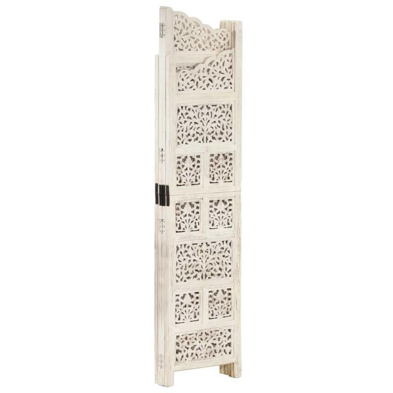 4-Panel kamerverdeler – Kamerscherm – Scheidingswand – Vouwscherm – Privacy scherm – Blanc – Lichtgewicht & Eenvoudig Montage – Afmeting 160x165 cm