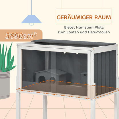 Hamsterkooi – Knaagdierenkooi – Hamsterhuis – Knaagdierhok – Dwerg Hamsterkooi – Ruim 3000 cm² – Hout En Metaal Met Acryl Schuifdeuren