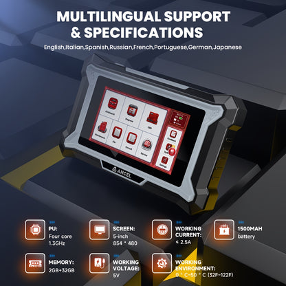 OBD2 Scanner – Diagnoseapparaat – Uitleesapparaat – Auto Scanner – Codelezer – Bidirectioneel – Draadloos – 28+ Resetfuncties – Compact Design