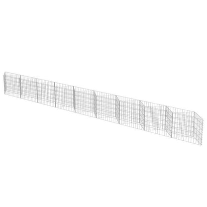 Gabion muur – Steenkorf – Tuinwand – Metaalwand – Stalen Omheining – Gegalvaniseerd Staal – Afmeting 630x30x50 cm – Duurzaam en Weerbestendig