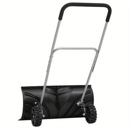 Sneeuwschep – Sneeuwschuiver – Sneeuwruimer – Sneeuwschop – Zwart – Uitschuifbare Stalen Steel – Grote Polycarbonaat Schep 66 cm