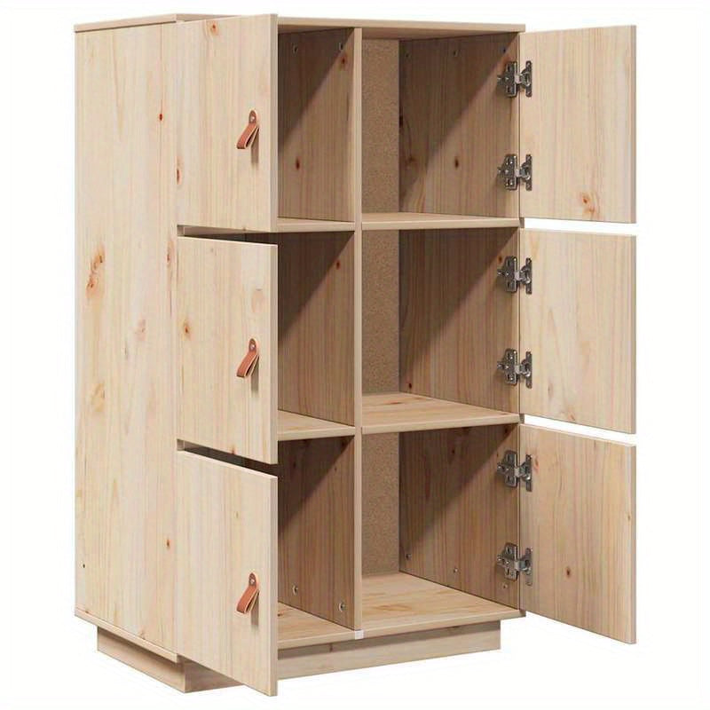 Opbergkast – Locker – Dressoir – Sideboard – Highboard – Massief Grenenhout – Stijlvol Design – 67x40x108,5 cm – Stevig & Ruim