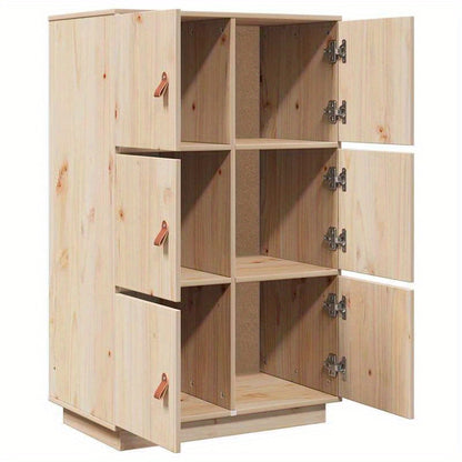 Opbergkast – Locker – Dressoir – Sideboard – Highboard – Massief Grenenhout – Stijlvol Design – 67x40x108,5 cm – Stevig & Ruim