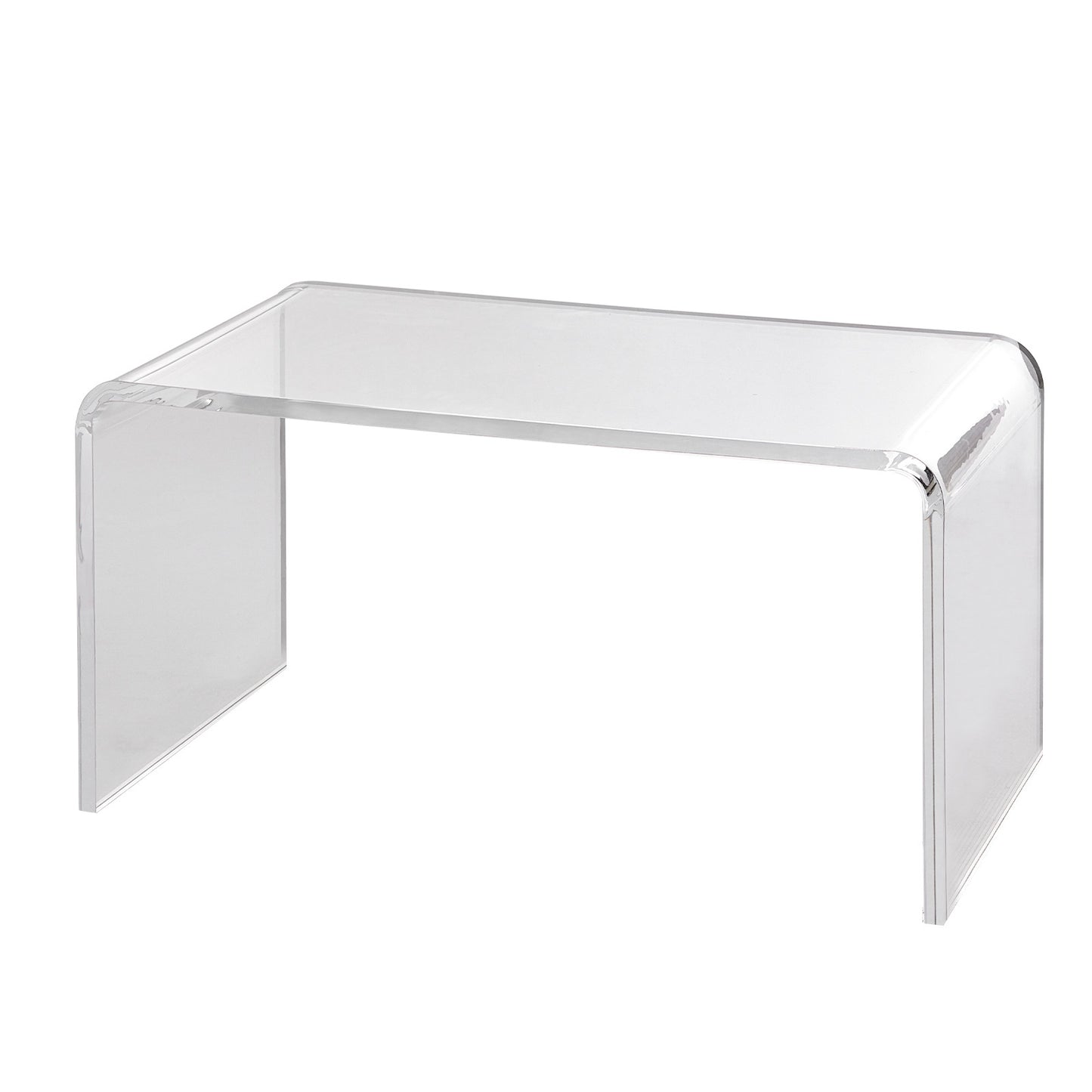 Salontafel Acrylic – Bijzettafel – Tafel – Koffietafel – Eettafel – Transparant Acryl – C-Vorm – 81x40x41 cm – Slagvast & Lichtgewicht