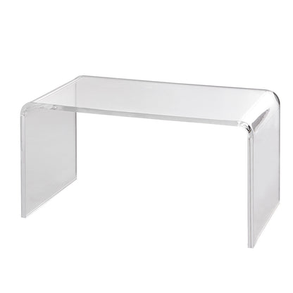 Salontafel Acrylic – Bijzettafel – Tafel – Koffietafel – Eettafel – Transparant Acryl – C-Vorm – 81x40x41 cm – Slagvast & Lichtgewicht