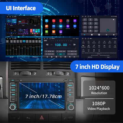 Autoradio – Multimedia Speler – Car Stereo – Auto Radio – Auto Multimedia – 7 Inch HD Touchscreen – Android 14 Systeem & Draadloze CarPlay
