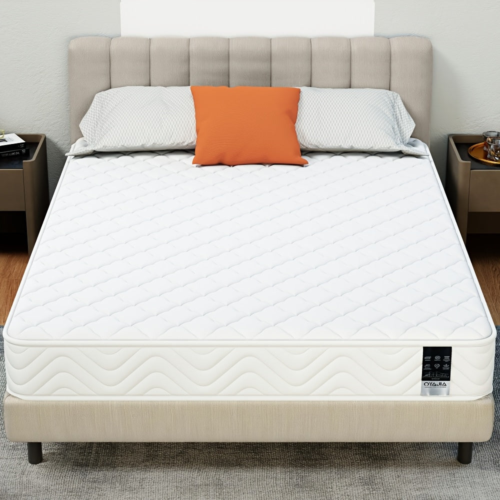 Memory Foam & Spring Mattress - Single/Double (90/140/160*200*18cm) | Thick Medium Firmness & Open Coil Sleep Support | Pressure Relief