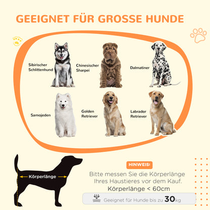 Hondenkennel – Hondenhok – Hondenkooi – Huisdierbench – Dierenverblijf – Walnootkleurig Spaanplaat En Stalen Frame – Schuifdeur Met Vergrendeling En Ventilatie Aan Drie Zijden – 98x58x61 cm
