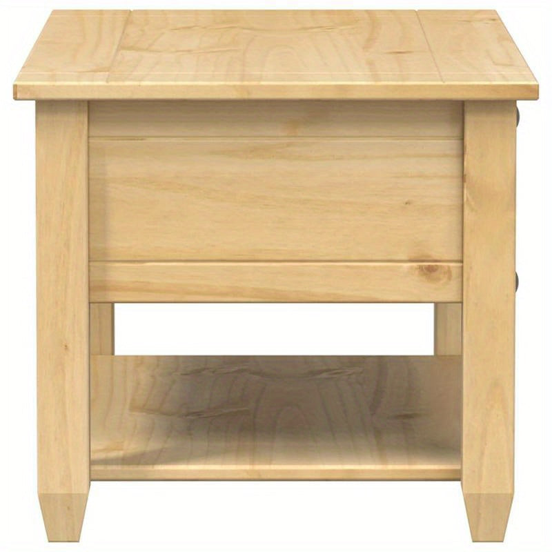 Salontafel – Koffietafel – Bijzettafel – Woonkamertafel – Tafeltje – Massief Dennehout – 2 Lades – Compact 85x50x45 cm
