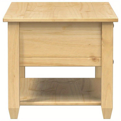 Salontafel – Koffietafel – Bijzettafel – Woonkamertafel – Tafeltje – Massief Dennehout – 2 Lades – Compact 85x50x45 cm
