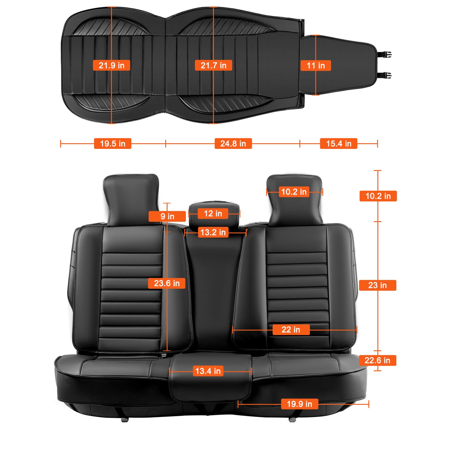 Autostoelhoes – Stoelhoes – Autostoelhoezens – Stoelhoezens – Autostoelbeveiliging – Universele Pasvorm – Kunstleer 9-delig – Airbag Compatibel