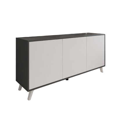 Dabello Sideboard, Kitchen Buffet, Design Living Room Cabinet, Modern 3-Door Sideboard with Shelves, 154x40x75 cm, Available in 6 Colors