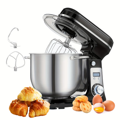 Keukenmixer – Standmixer – Mixer – Deegmixer – Zwart – RVS Mengkom 6L – 6 Snelheden – Stil & Krachtig Motor 1200W